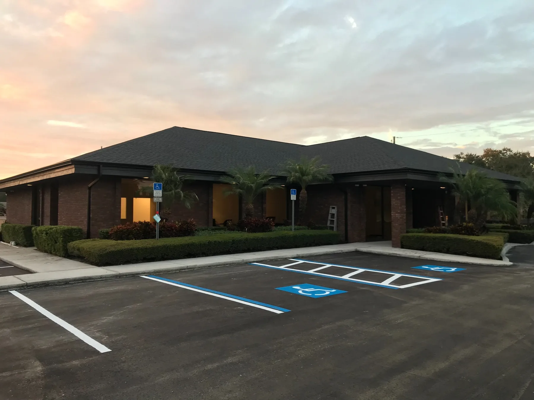 Completed commercial parking lot and ADA improvements by Centergy Construction Services