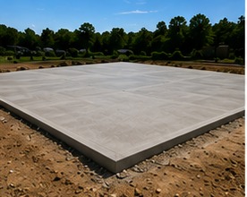 Large finished concrete slab